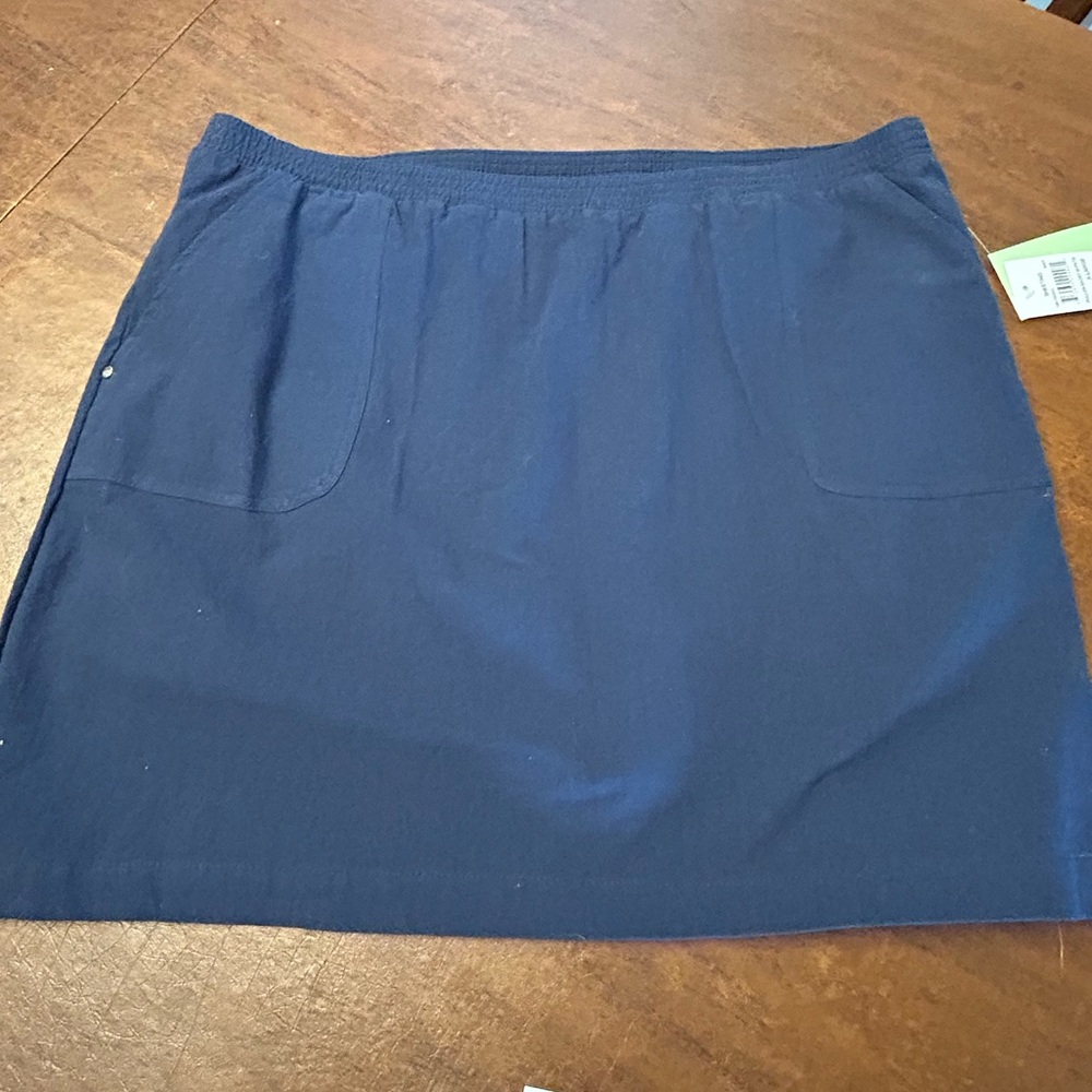 Skort Vintage Cathy Daniel’s Classic Pull On Navy SZ XL Athletic Tennis Golf - Picture 15 of 15